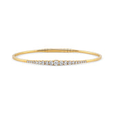 Flexible Yellow Gold Diamond Bangle - Dracakis Jewellers